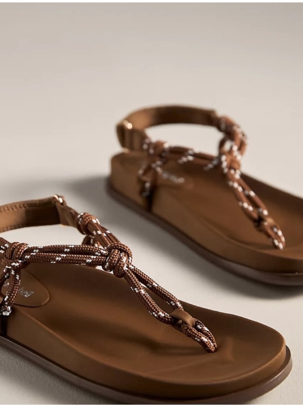 Jeffrey Campbell Brown Rope T-Strap Sandal
